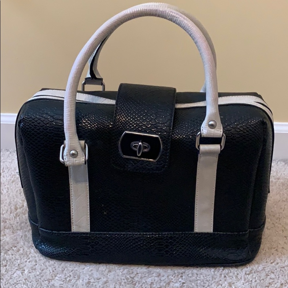 Black and white purse